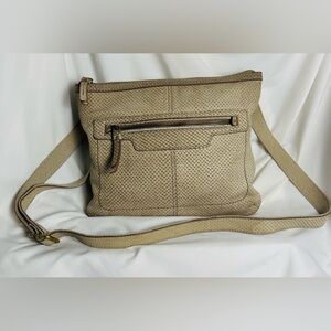 Fossil Crossbody Leather Purse with adjustable strap Long Live Snakeskin Leather